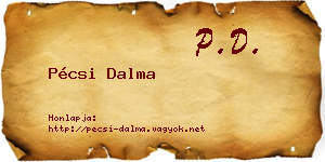 Pécsi Dalma névjegykártya